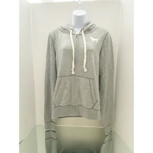 PINK x Victoria’s Secret Grey Dog Zip Hoodie